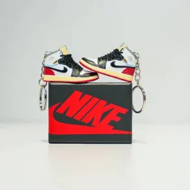 3D Sneaker Keychain With Box - AJ1 Union Black Toe