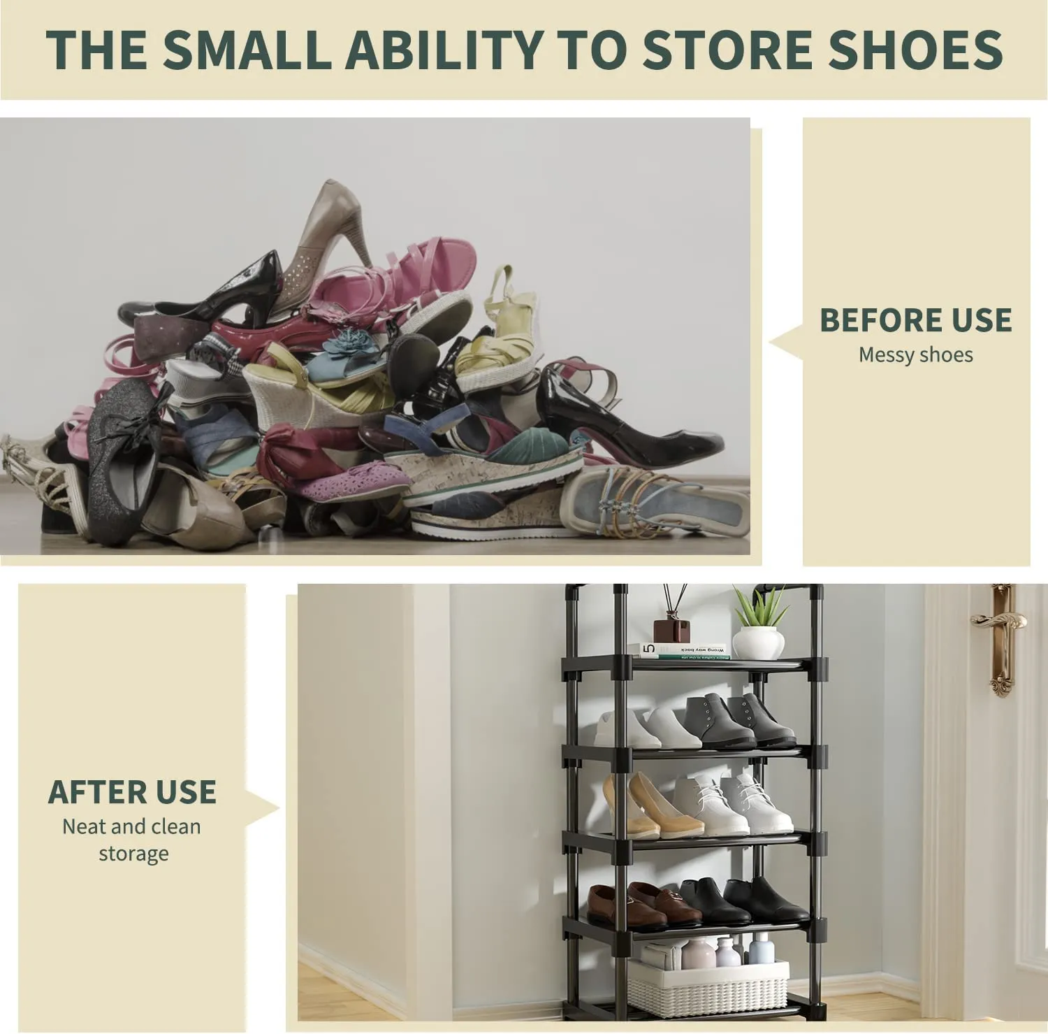 7 Tiers Tall Shoe Rack Storage Shelf