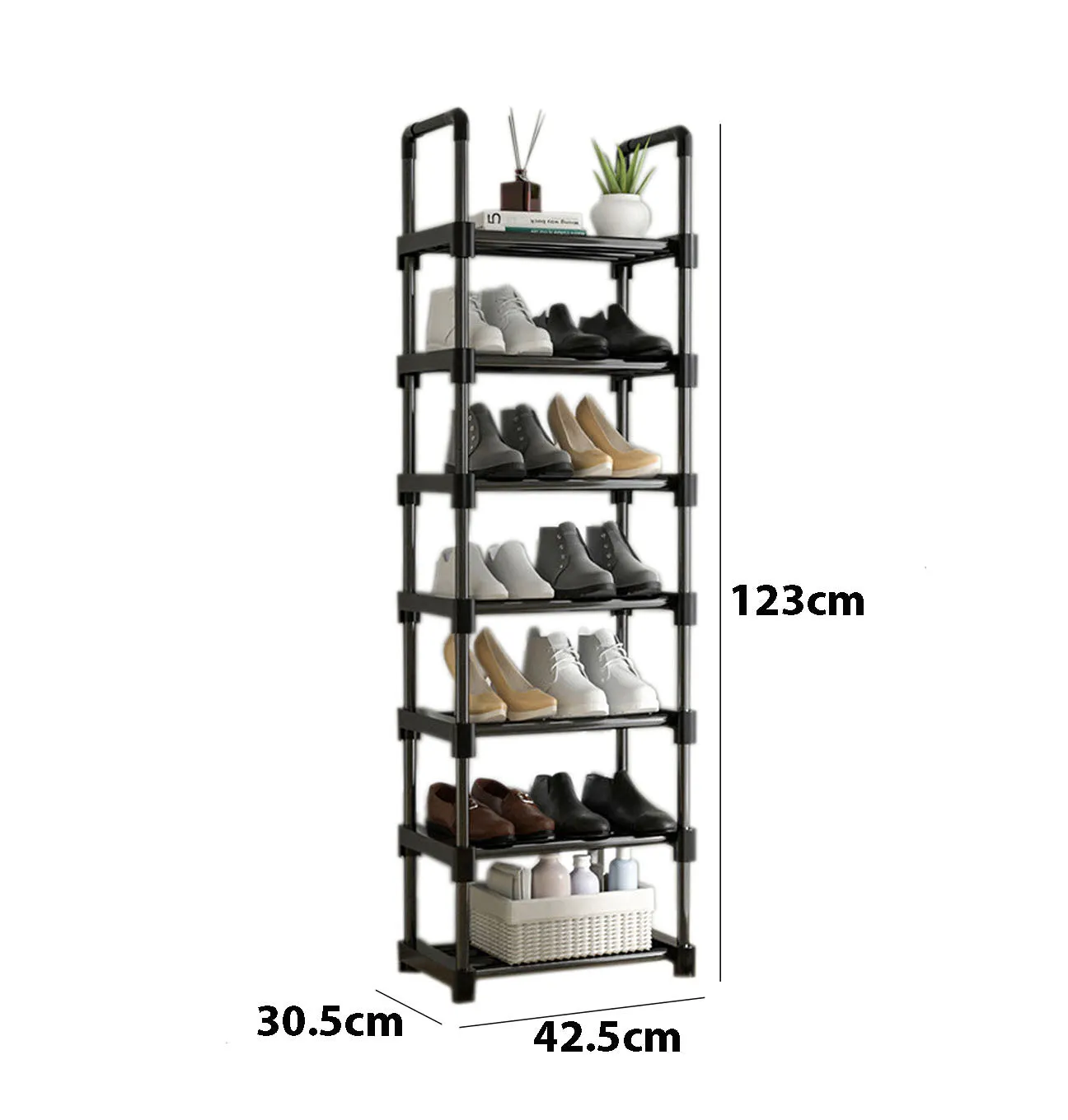 7 Tiers Tall Shoe Rack Storage Shelf