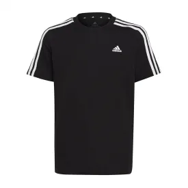 ADIDAS ESSENTIALS 3-STRIPES COTTON JUNIOR TEE BLACK