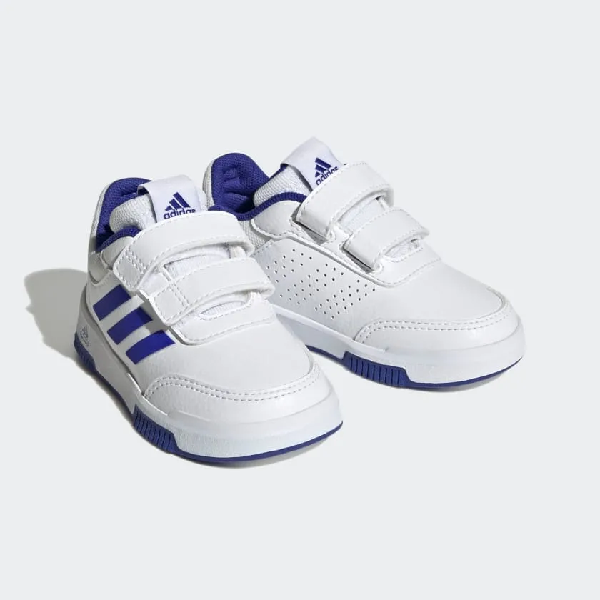 ADIDAS KIDS TENSAUR HOOK AND LOOP WHITE/BLUE SNEAKER SHOES