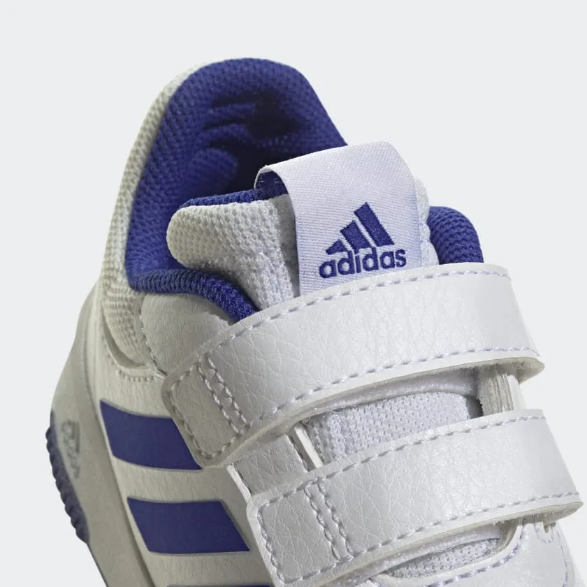 ADIDAS KIDS TENSAUR HOOK AND LOOP WHITE/BLUE SNEAKER SHOES