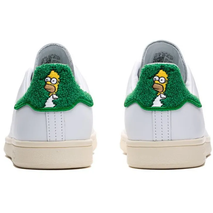 Adidas Men's Stan Smith Homer Simpson Shoes - White / Green / Gold