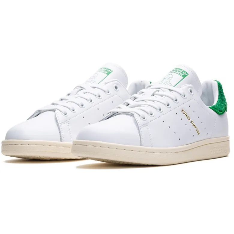 Adidas Men's Stan Smith Homer Simpson Shoes - White / Green / Gold