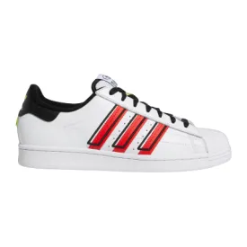 Adidas Men's Superstar Shoes - Cloud White / Vivid Red / Solar Yellow