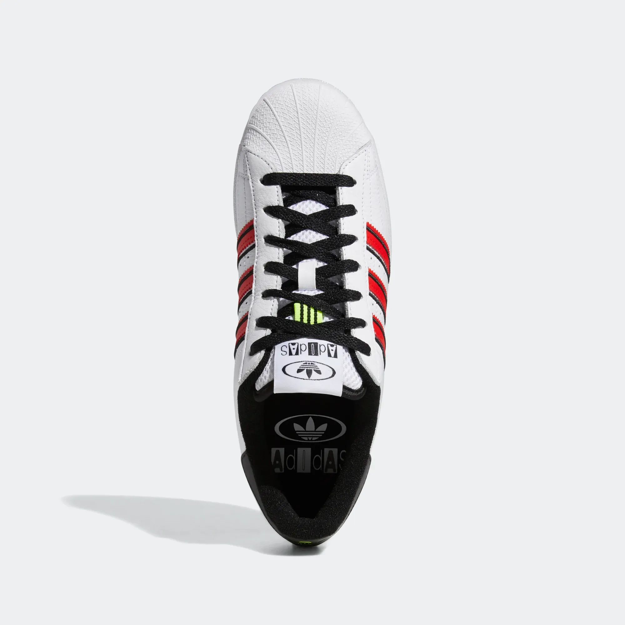 Adidas Men's Superstar Shoes - Cloud White / Vivid Red / Solar Yellow