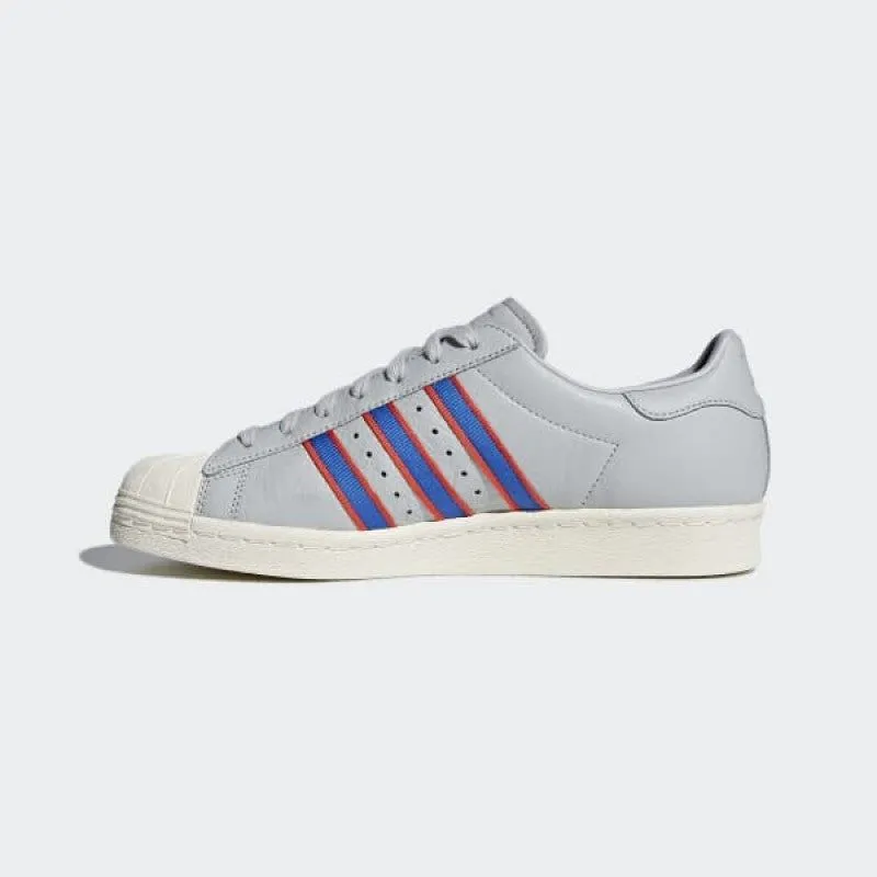 Adidas Superstar 80s Shoes - Grey / Red / Blue