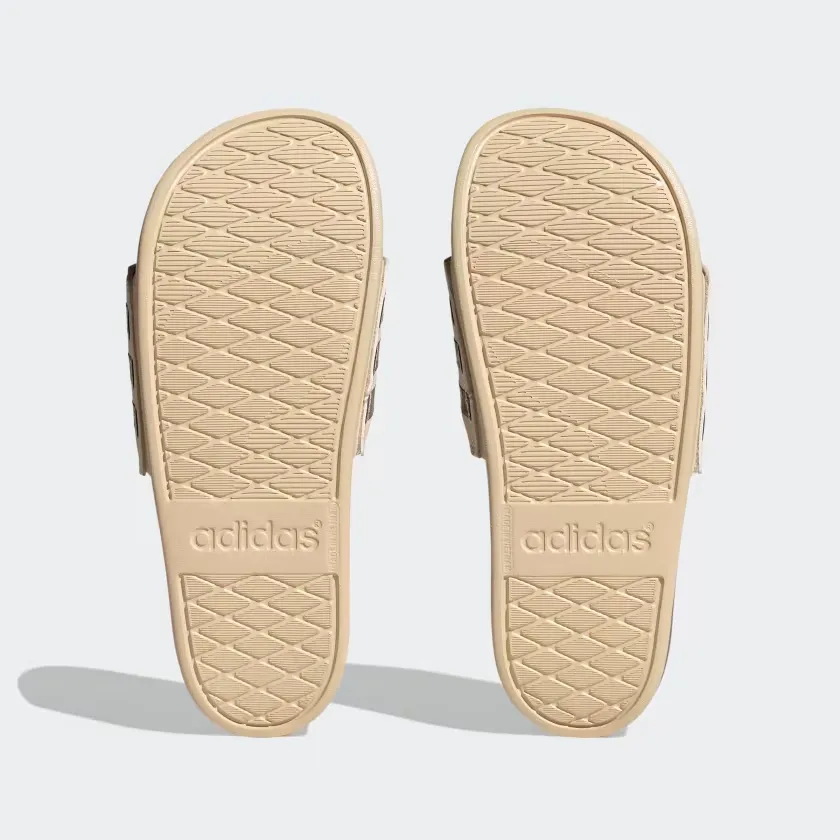 Adidas Women's Adilette Comfort Slides - Sand Strata / Purple