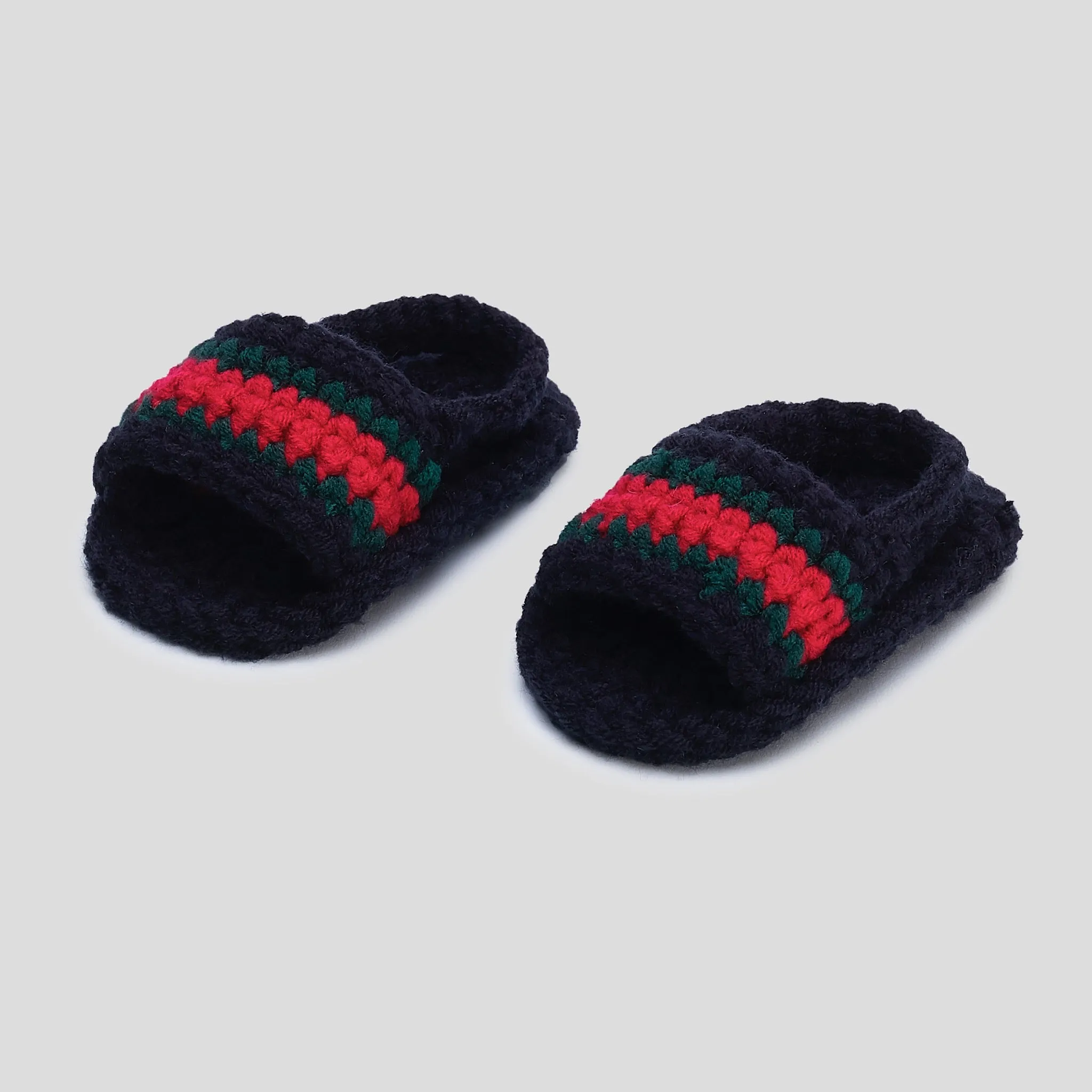 Baby Crochet Slide Sandal (Black)