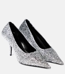 Balenciaga knife pumps, silver