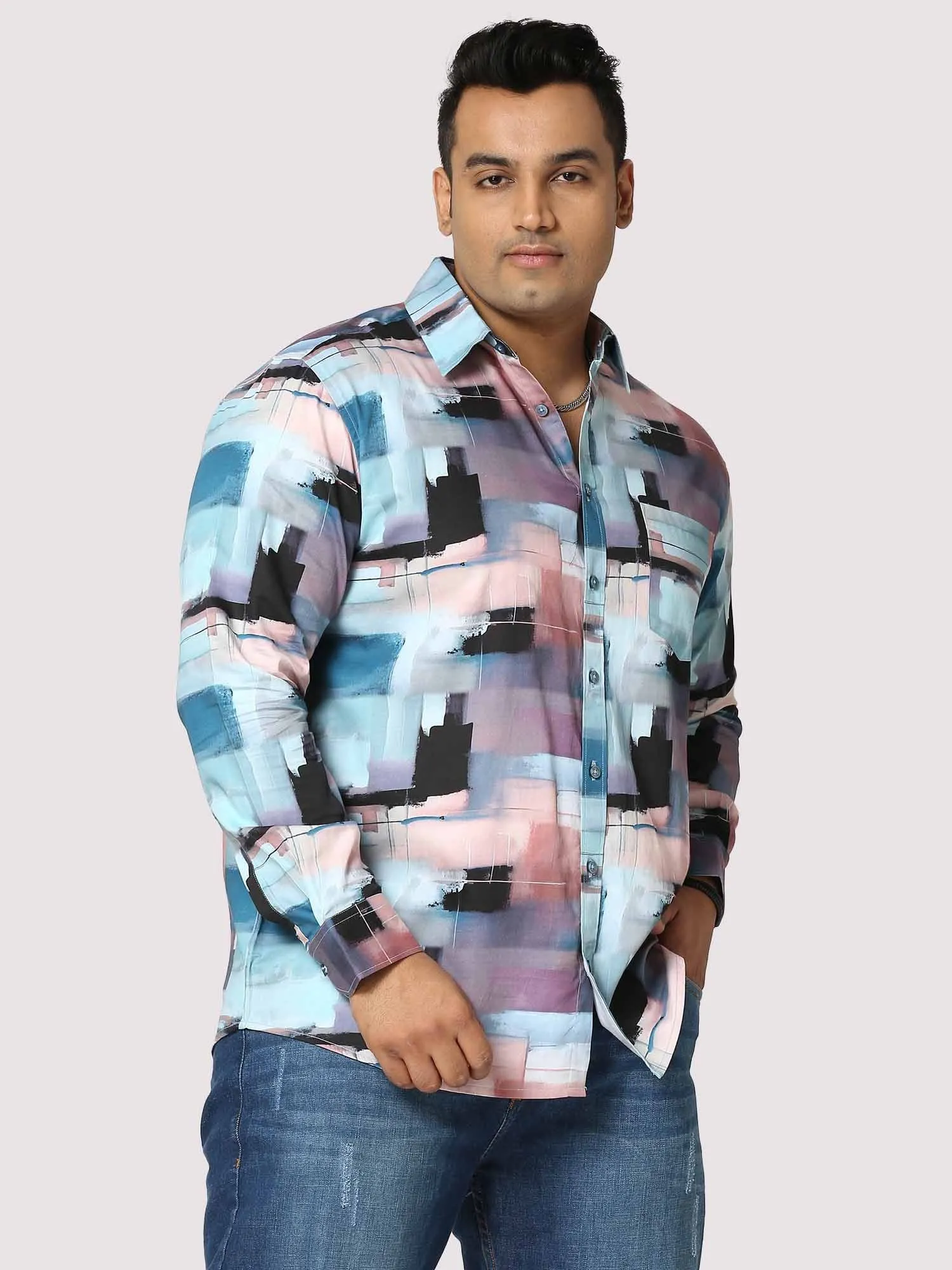 Brilliance Digital Printed Full Sleeve Men's Plus Size