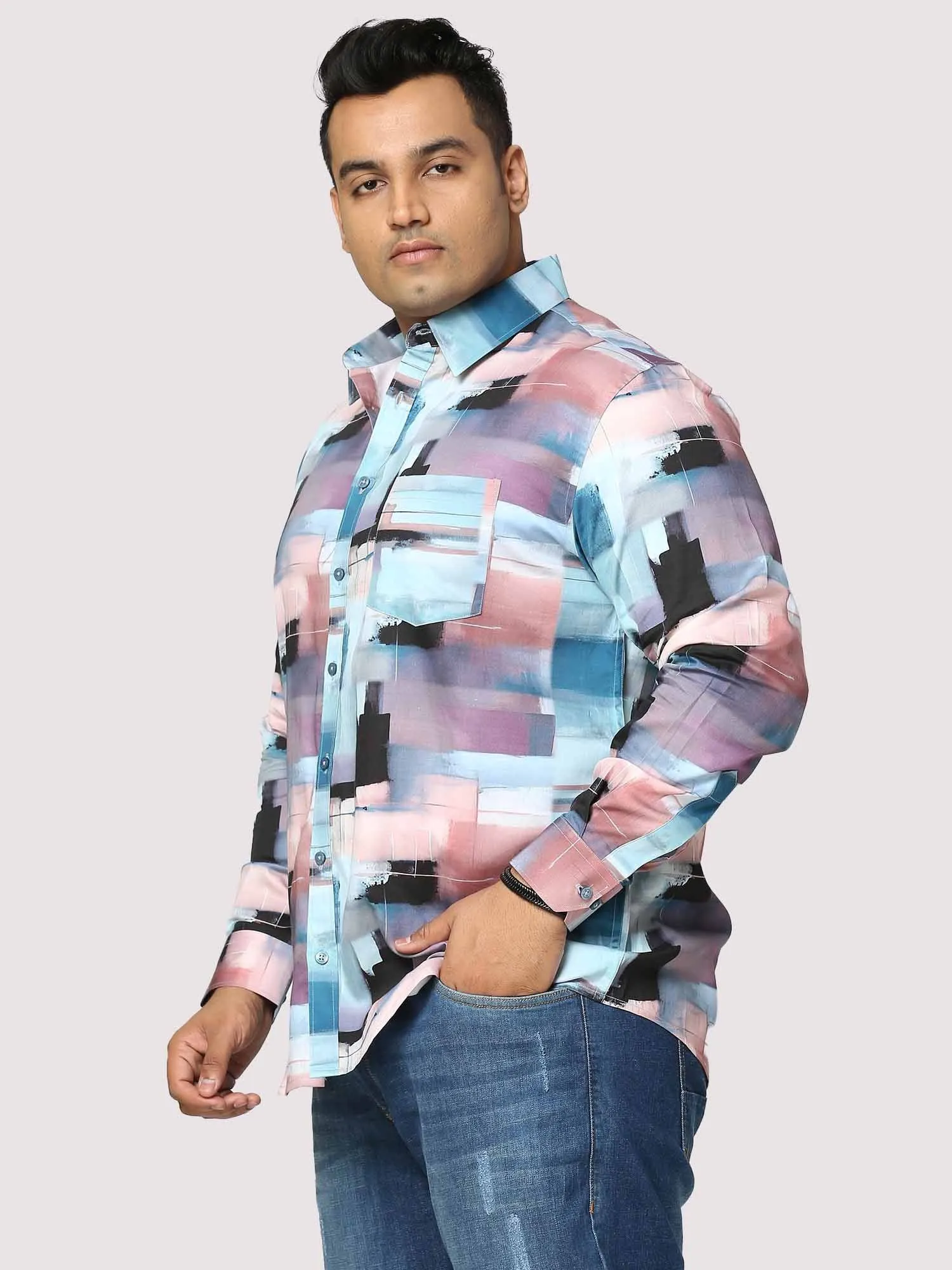 Brilliance Digital Printed Full Sleeve Men's Plus Size