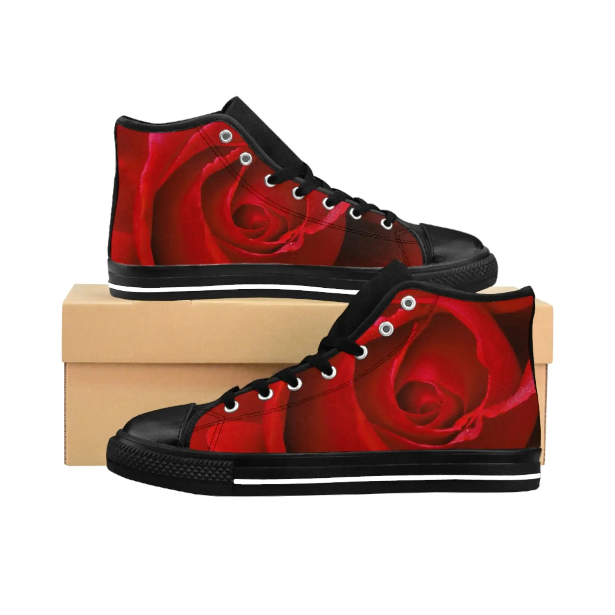 Custom Rose Women's High-top Sneakers