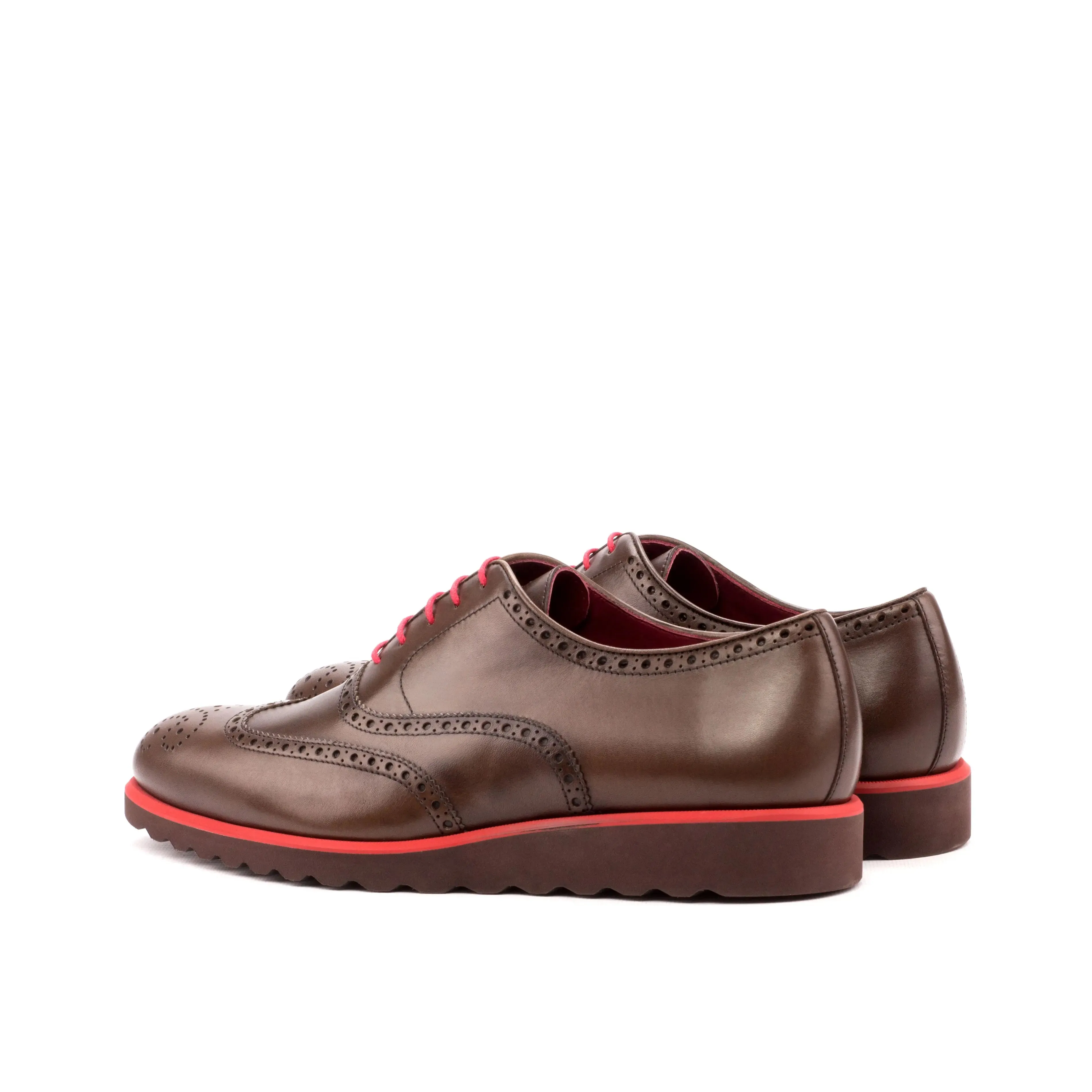 DapperFam Aeron in Dark Brown Men's Italian Leather Full Brogue