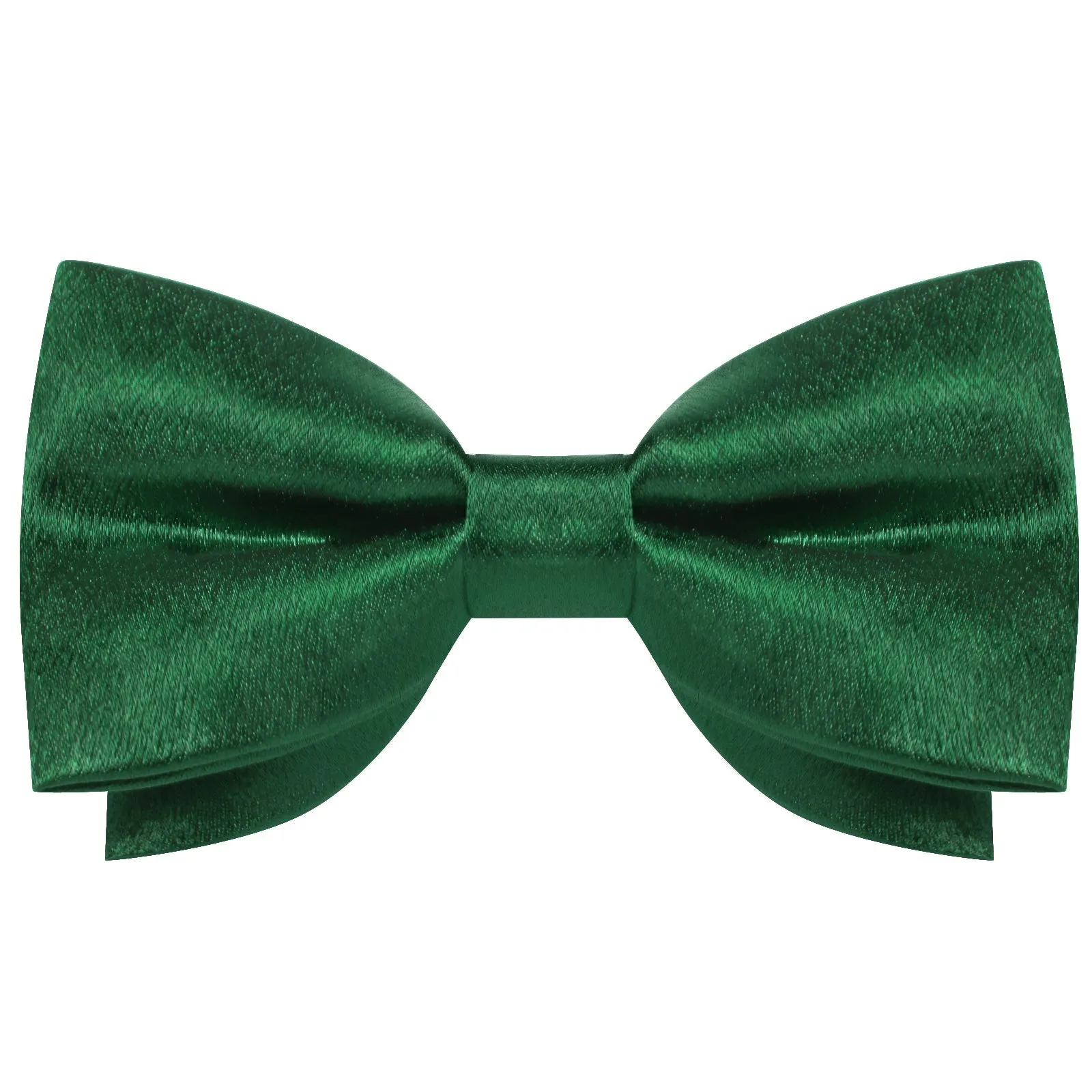 Dark Green Solid Shining Silk Men Vest Necktie Bow Tie Handkerchief Cufflinks Set