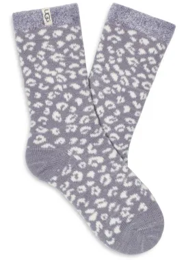 Josephine Fleece Lined Sock in Cloudy Grey Leopard by UGG