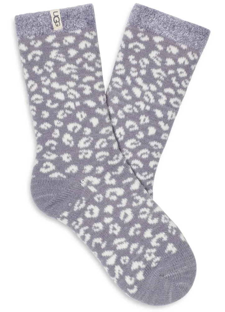 Josephine Fleece Lined Sock in Cloudy Grey Leopard by UGG