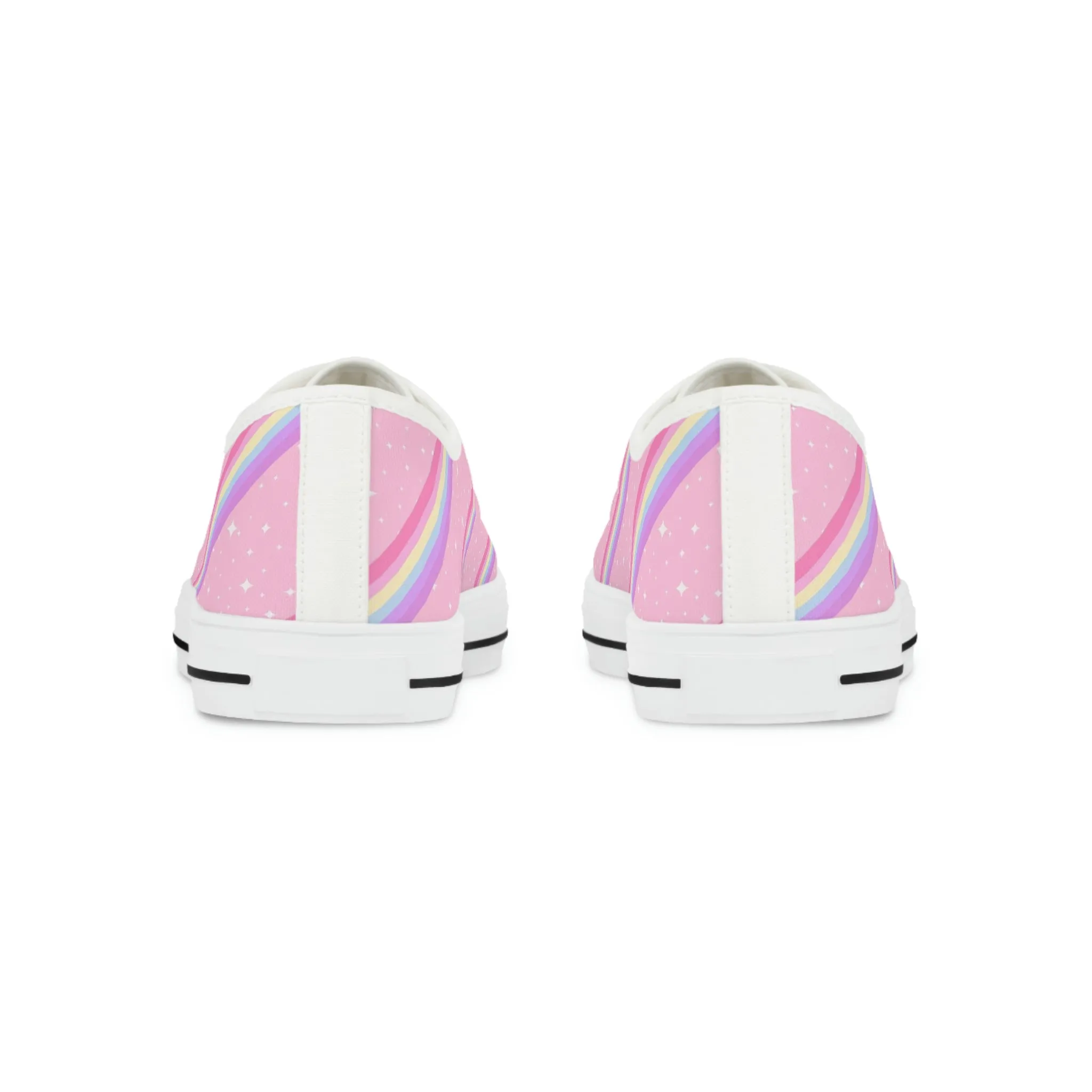 Kawaii Sparkle Cake Rainbow Beam Men's Low Top Sneakers