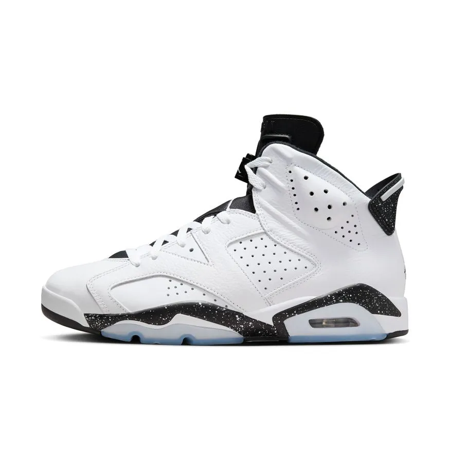 Mens Air Jordan 6 Retro Sneakers - Premium White/Black Edition (CT8529-112)