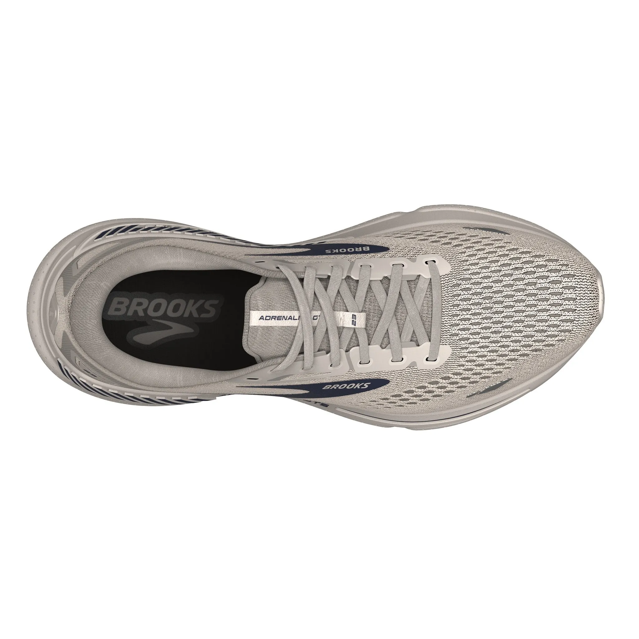 Men's Brooks Adrenaline GTS 23 Running Shoe in Crystal Grey/Surf the Web/Grey