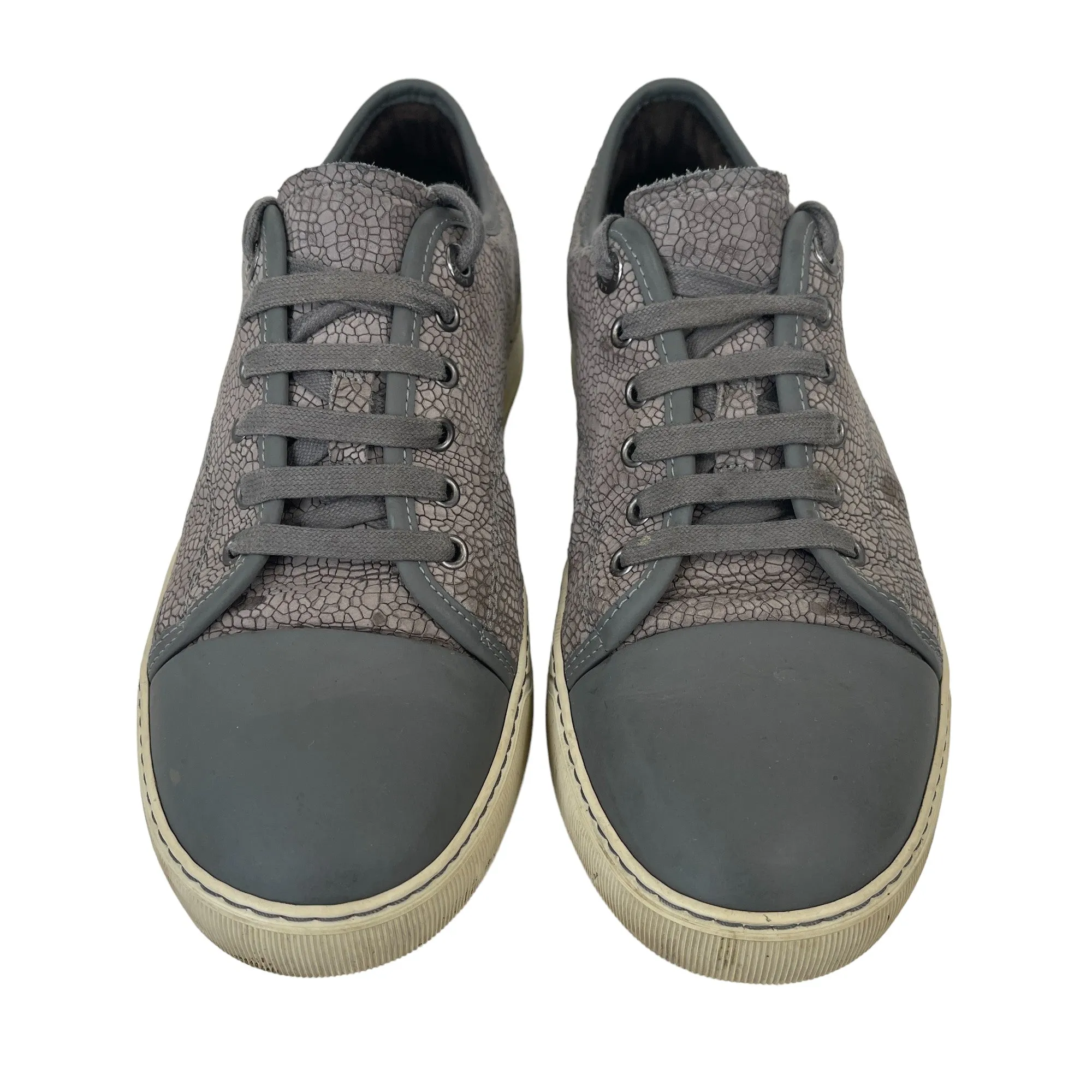 Men's Textured Low Trainers Grey Size EU 40 / UK 6