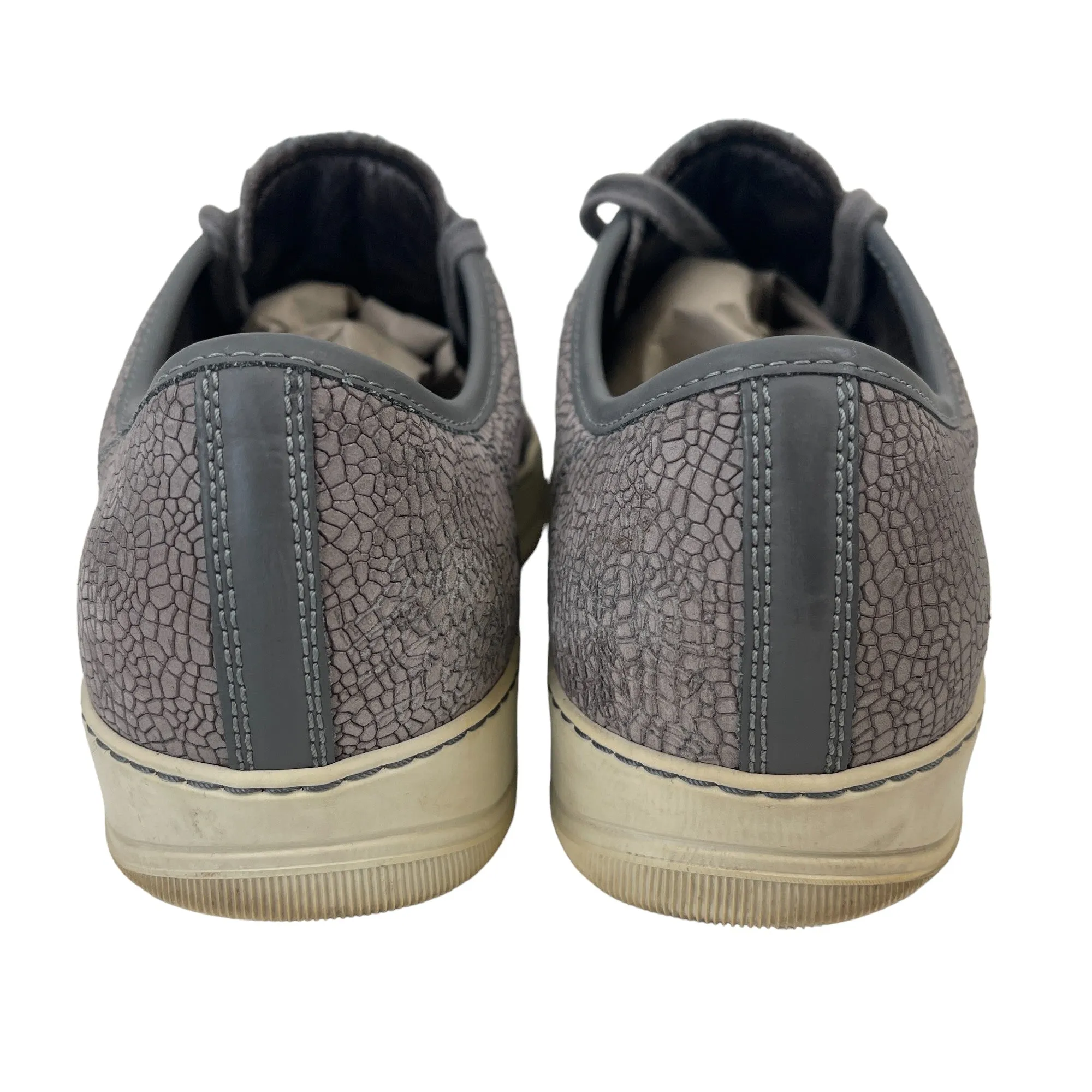 Men's Textured Low Trainers Grey Size EU 40 / UK 6