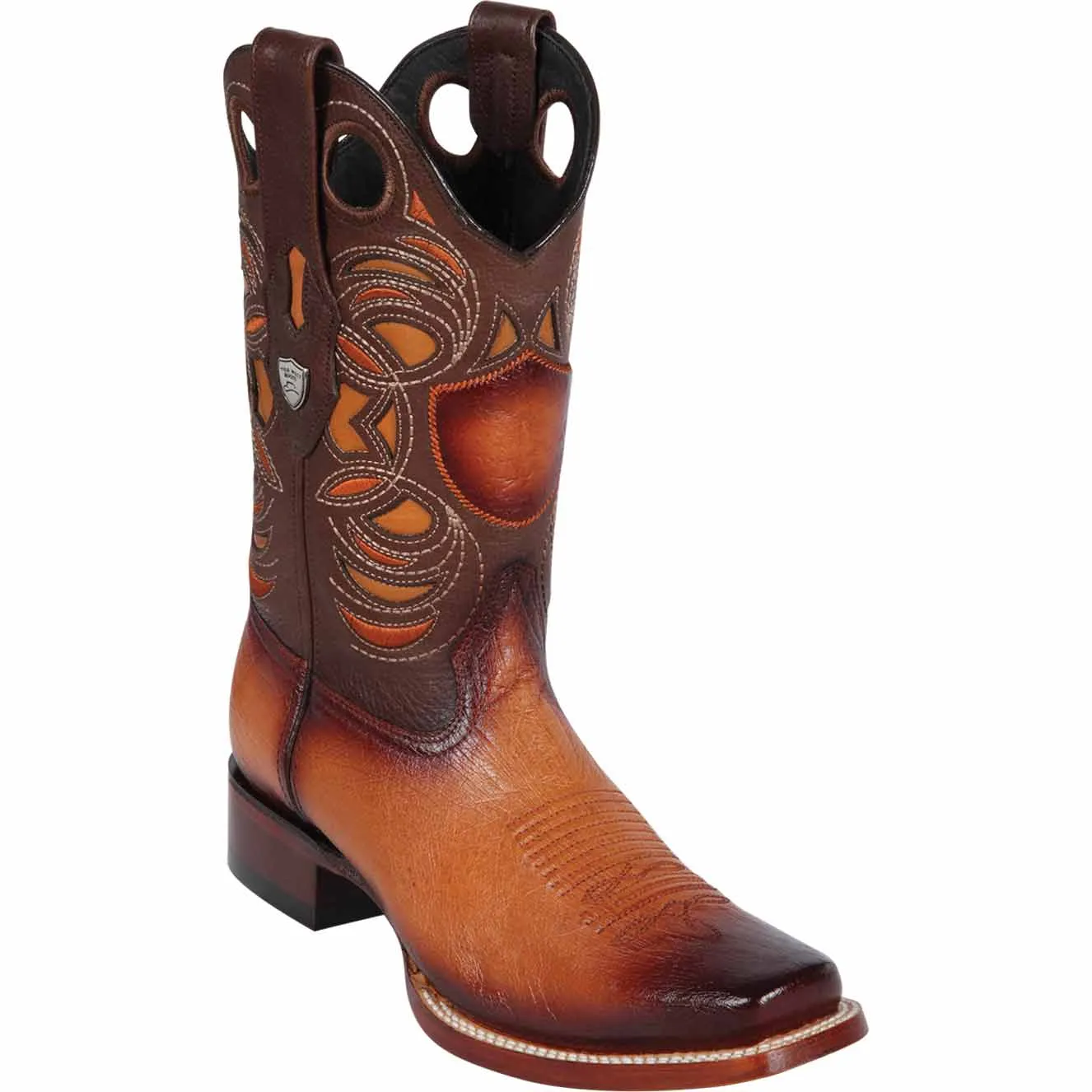 Men's Wild West Smooth Ostrich Skin Rodeo Toe Boot 28189751