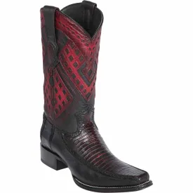 Men's Wild West Teju Lizard with Deer Skin Square Toe Boot 276F0718