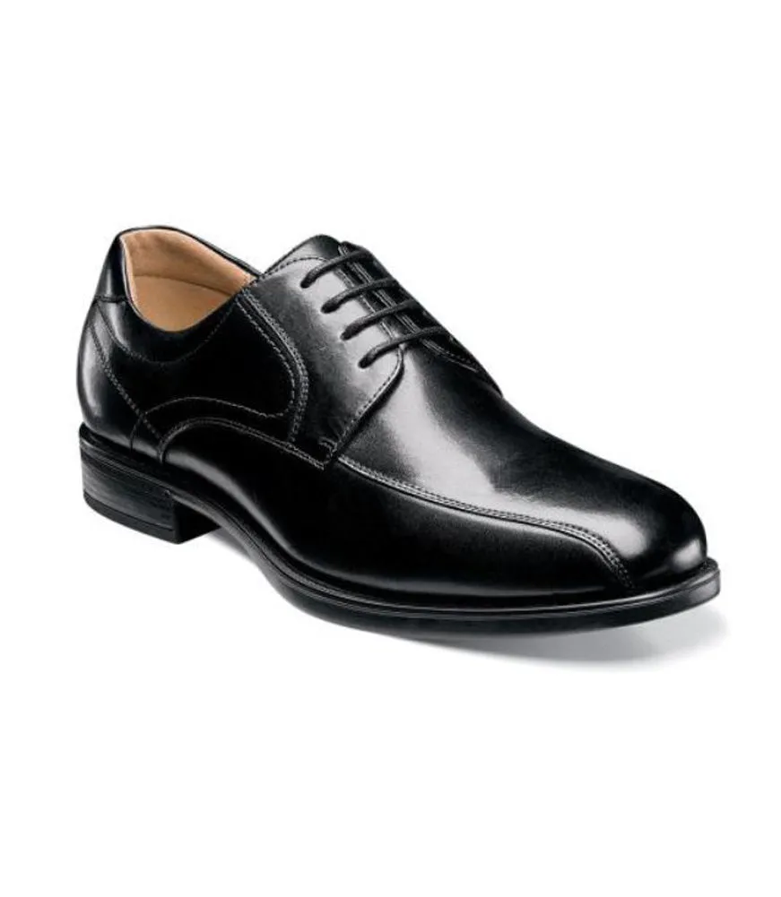 Midtown Bike Toe Oxford in Black Smooth by Florsheim