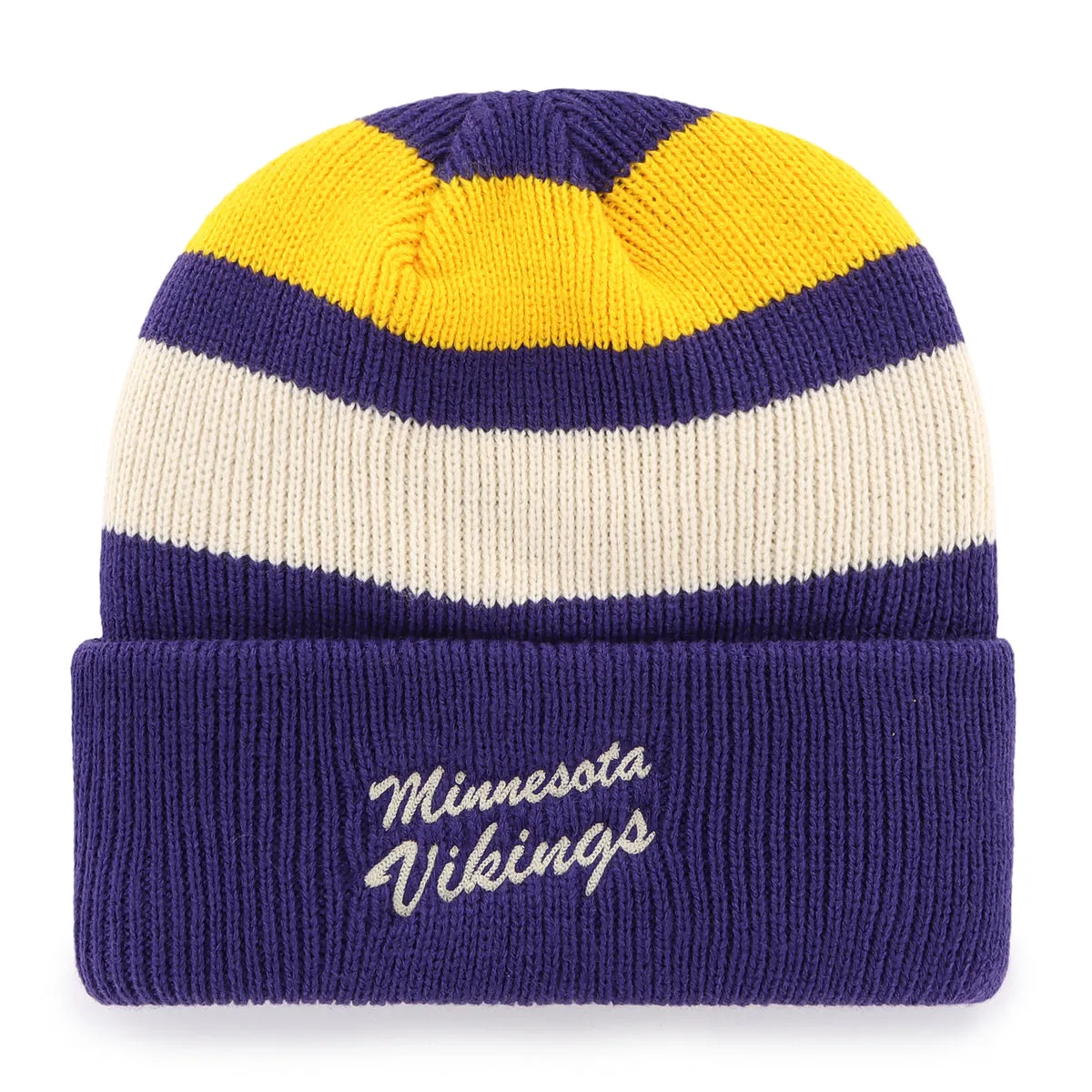 Minnesota Vikings '47 Brand Purple Clubhouse Jennings Cuff Knit