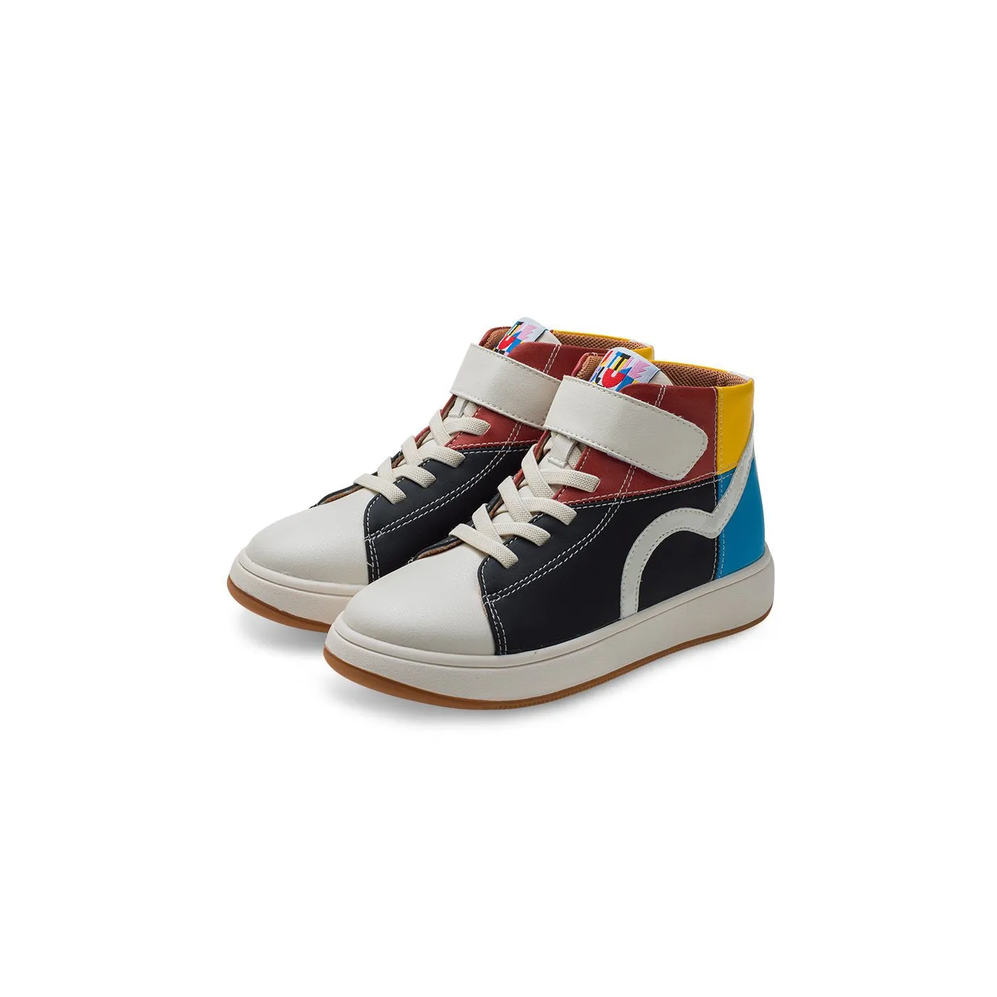 Mondrian Anti-slip Kids Black High-top Sneakers