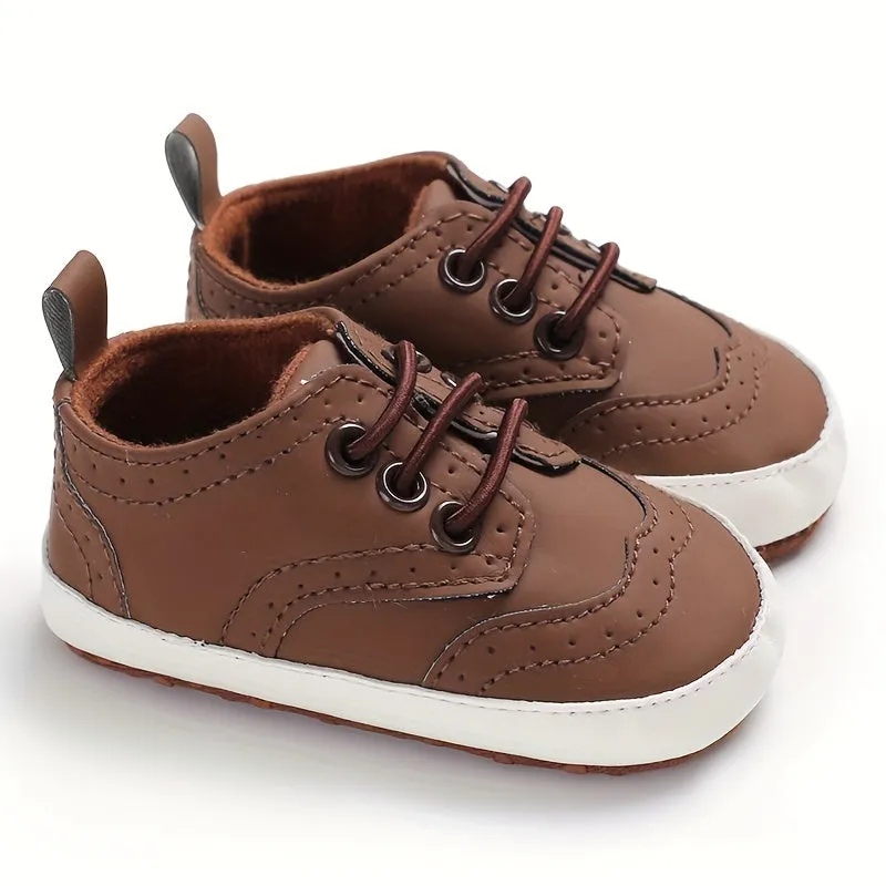 New Fashion Autumn/Winter 0-1 Year Old Boys Medium High Top Casual Shoes Soft Sole Walking Shoes