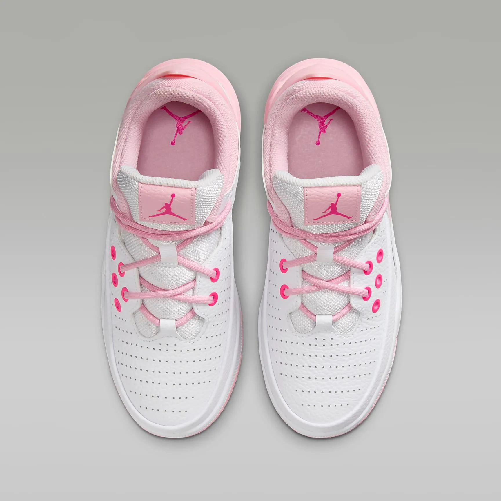 Nike Kid's Air Jordan Aura 5 Shoes - White / Fierce Pink