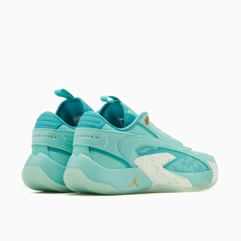 Nike Kid's Jordan Luka 2 Shoes - Tropical Twist / Metallic Gold / Washed Teal / Barely Green