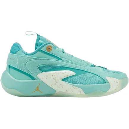 Nike Kid's Jordan Luka 2 Shoes - Tropical Twist / Metallic Gold / Washed Teal / Barely Green