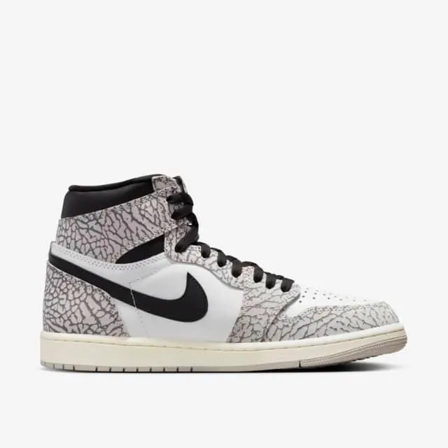 Nike Men's Air Jordan 1 Retro OG Shoes - Tech Grey / Muslin / Black / White