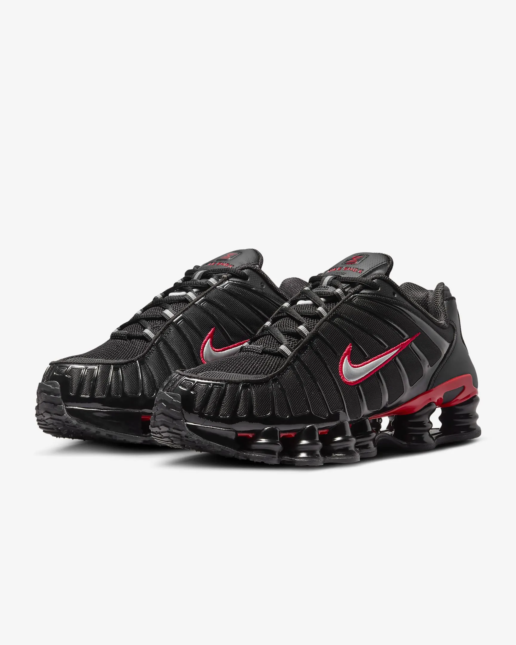 Mens Nike Shox TL Sneakers - Sleek Black/Chrome Style (CN0151-003)