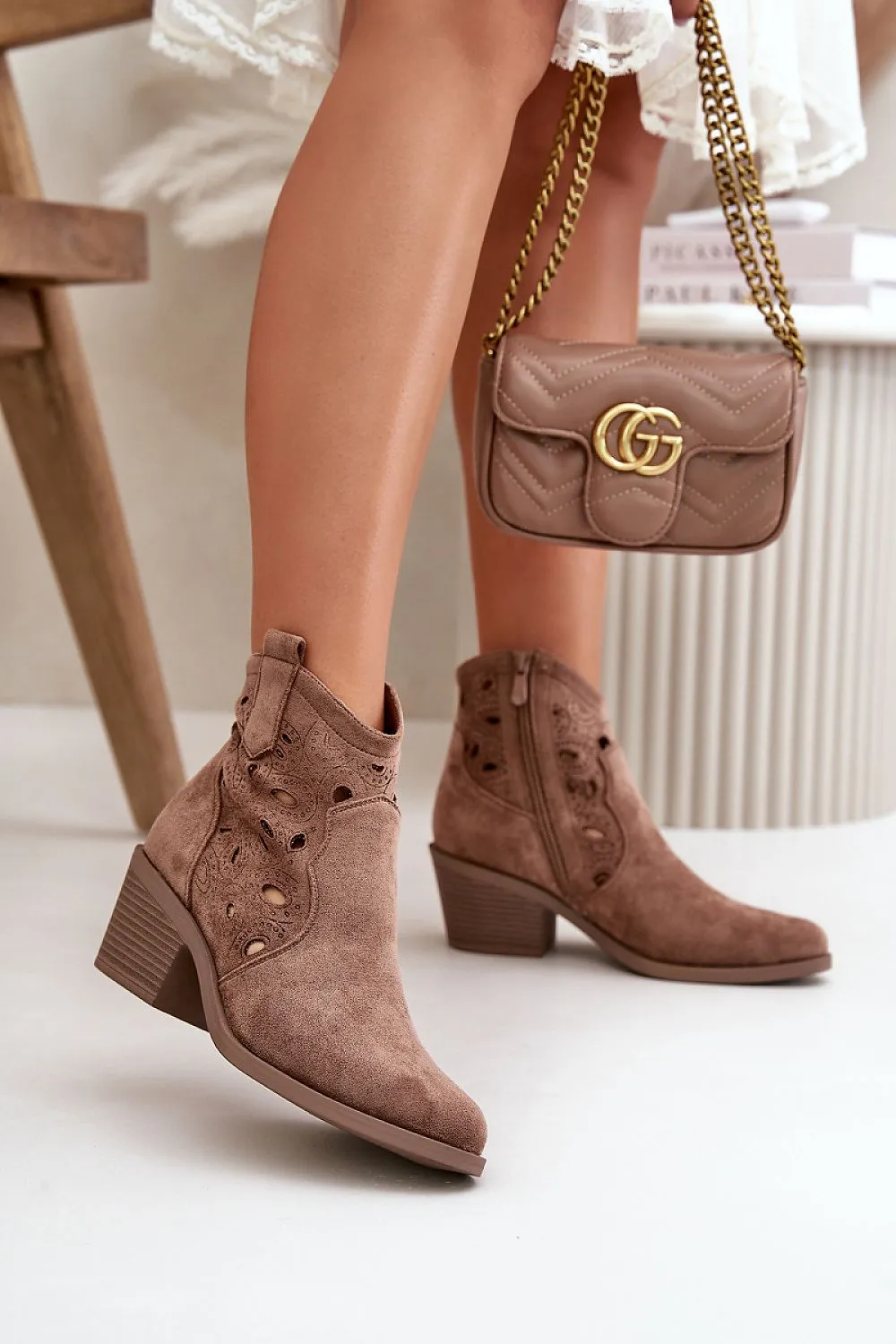 TEEK - Brown Cow Bae Heeled Boots