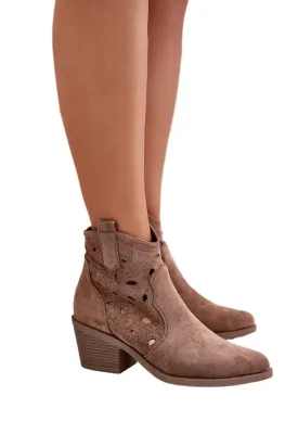 TEEK - Brown Cow Bae Heeled Boots