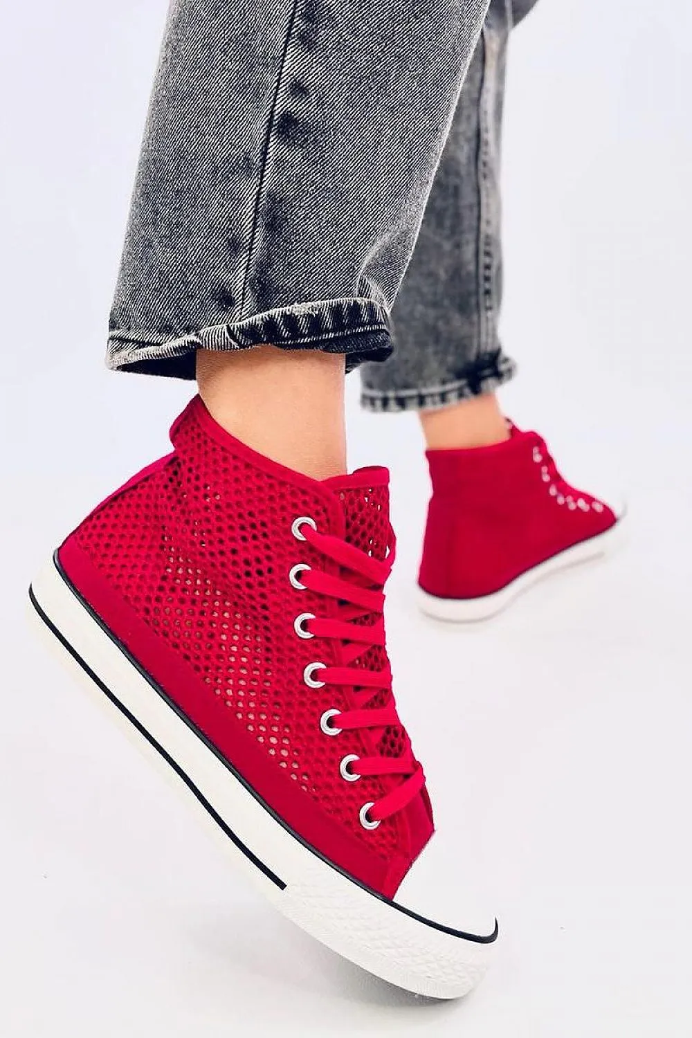 TEEK - Red Mesh Sneakers