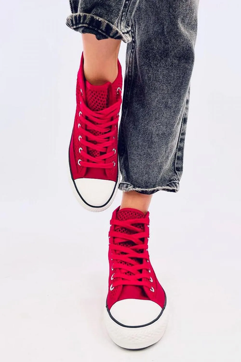 TEEK - Red Mesh Sneakers