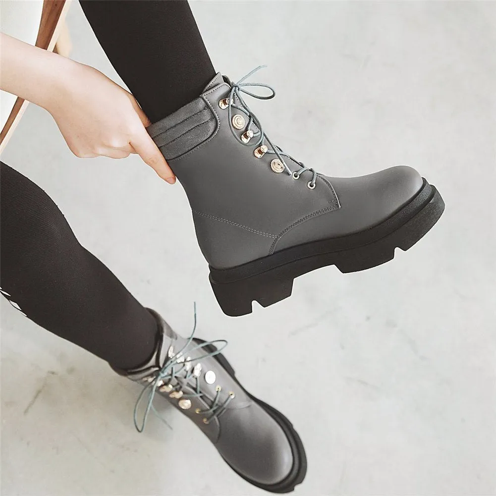 Thick Bottom Martin mid-calf  Leisure Boots