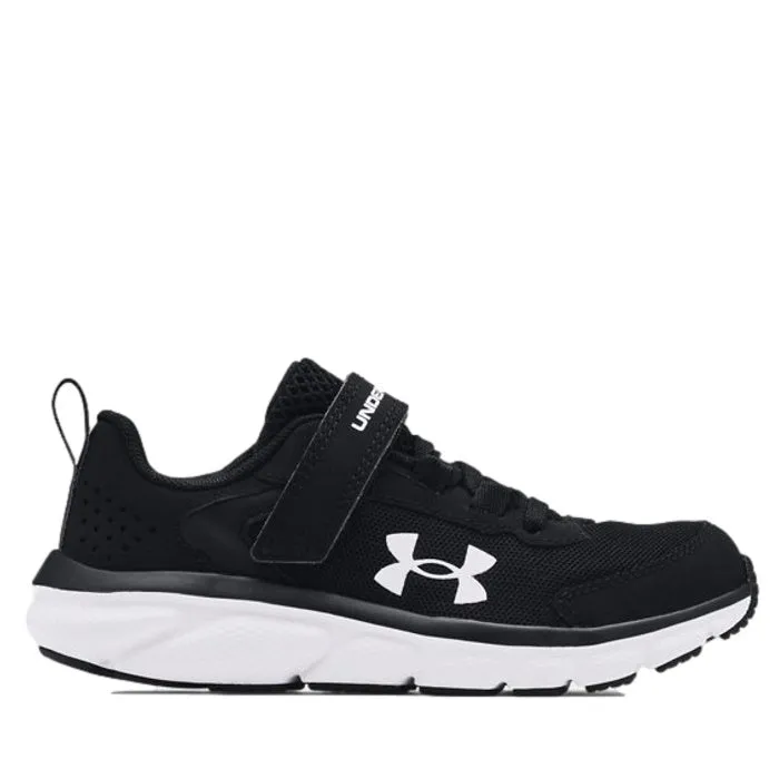 Under Armour Assert 8 Black/White Hook & Loop School Shoe PS