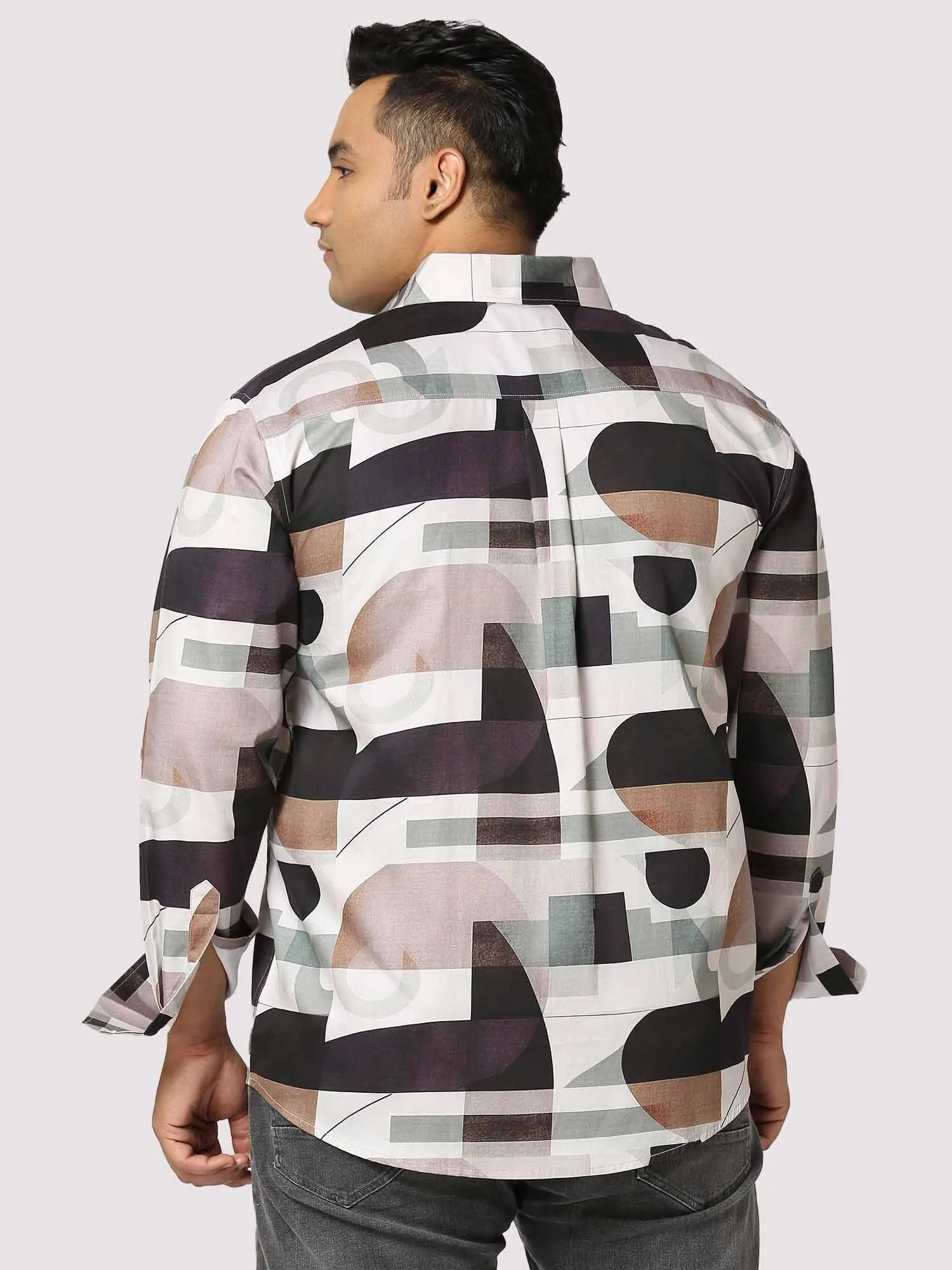 Whirl Digital Printed Full Sleeve Men's Plus Size