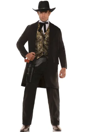 Wild West Gambler Plus Size Mens Cowboy Costume