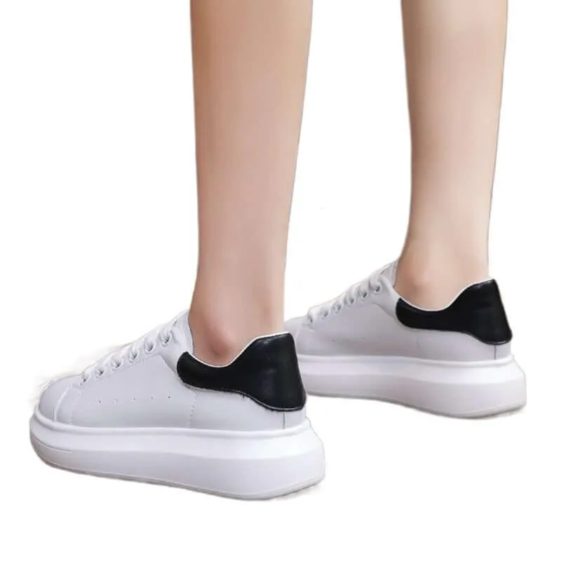 Women's White Platform Sneakers