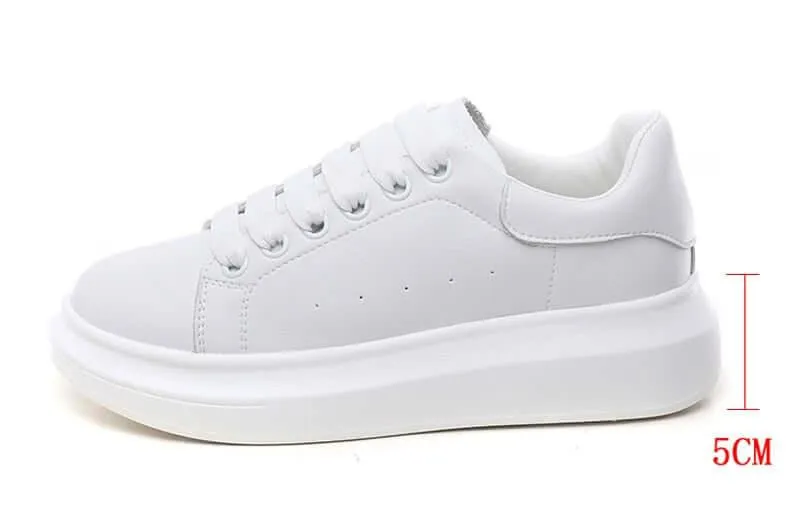 Women's White Platform Sneakers